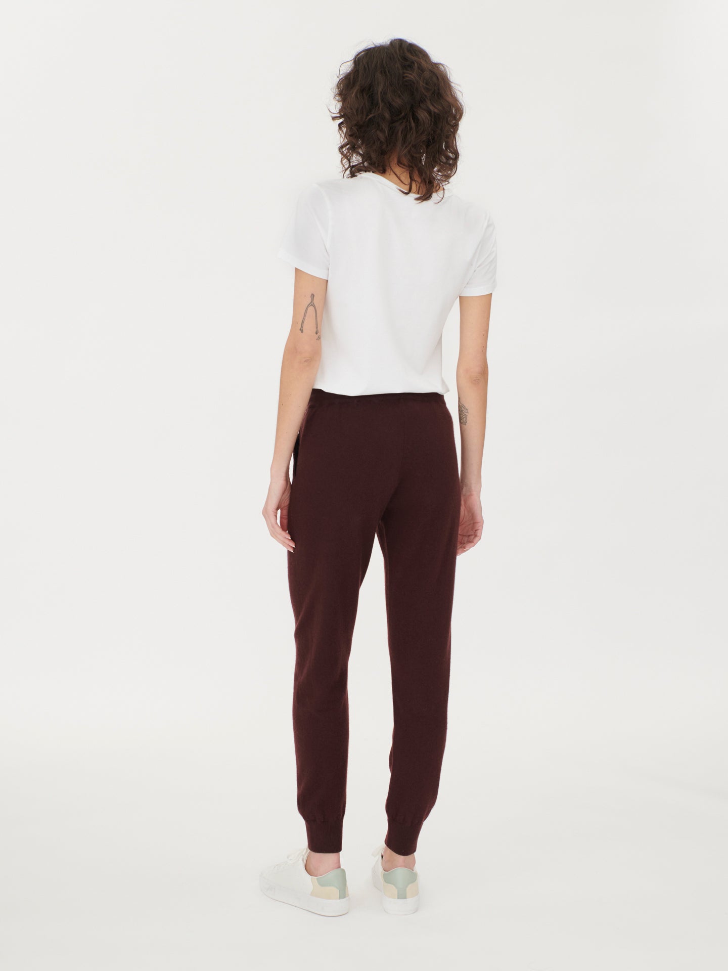 Women's Cashmere Cuffed Jogger Decadent Chocolate - Gobi Cashmere