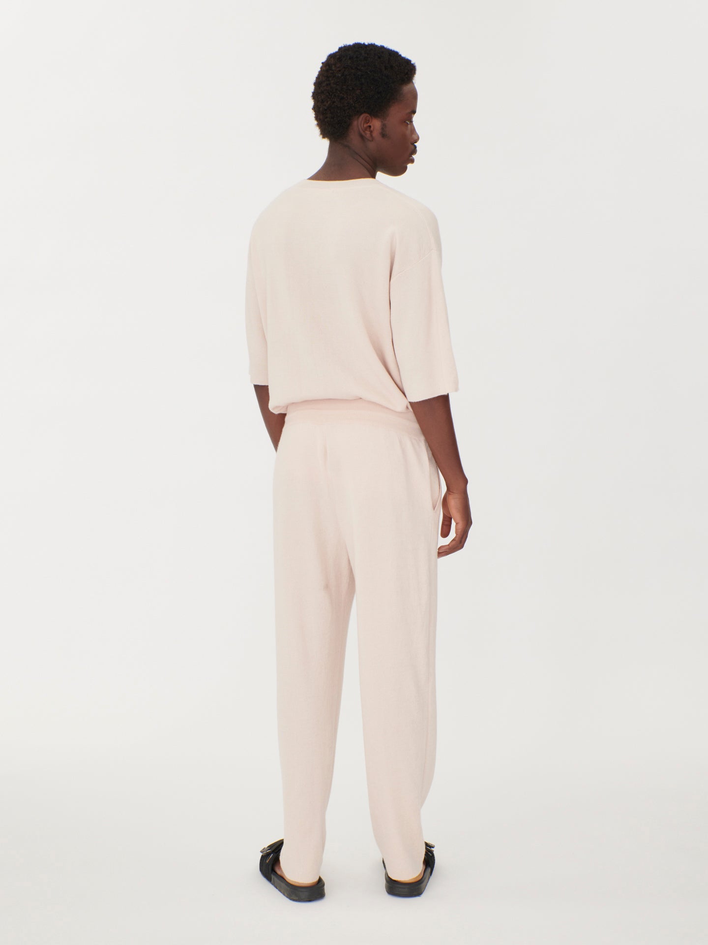 Silk Cashmere Men's Joggers Whisper Pink - Gobi Cashmere