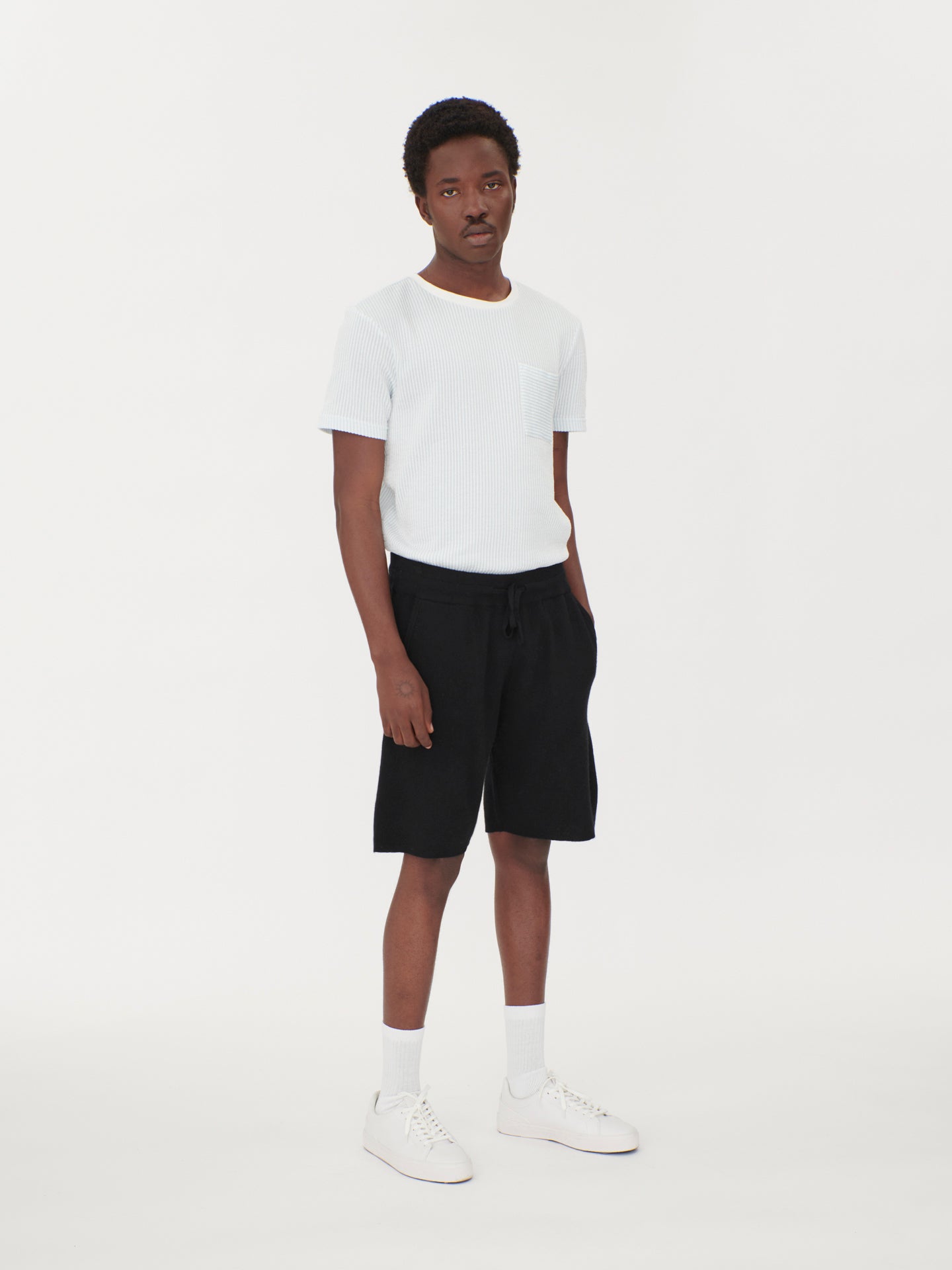 Silk Cashmere Men's Shorts Black - Gobi Cashmere