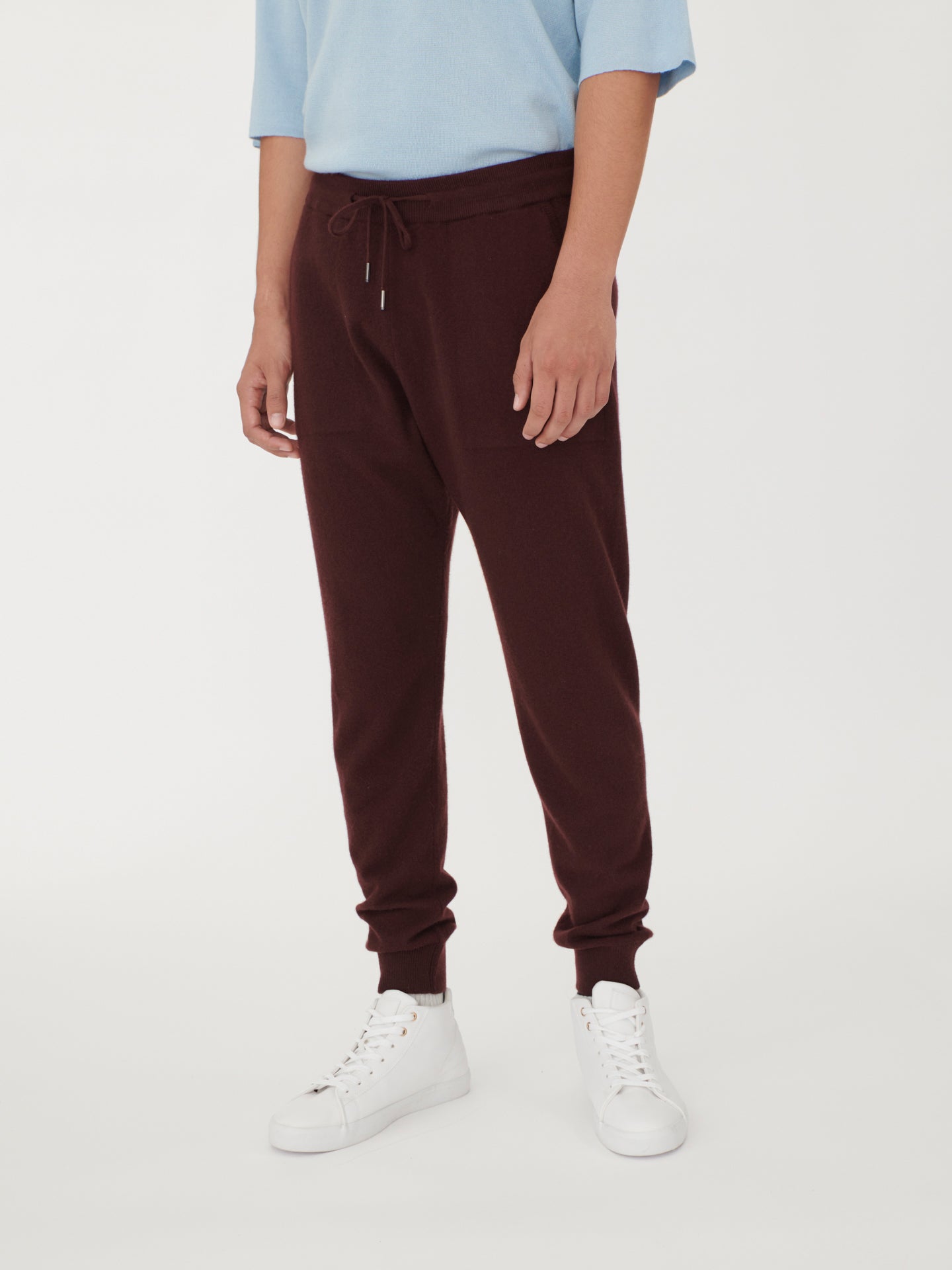 Men's Cashmere Jogger Decadent Chocolate - Gobi Cashmere