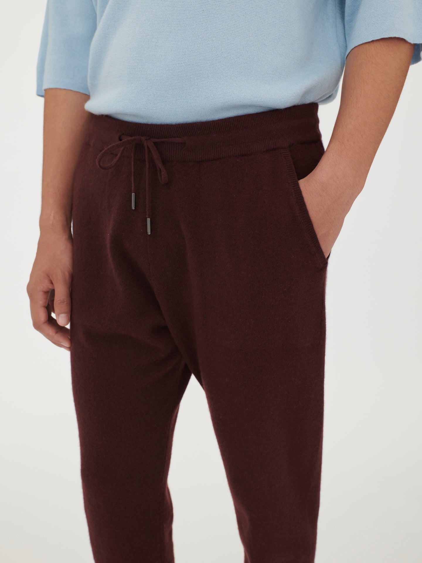 Men's Cashmere Jogger Decadent Chocolate - Gobi Cashmere