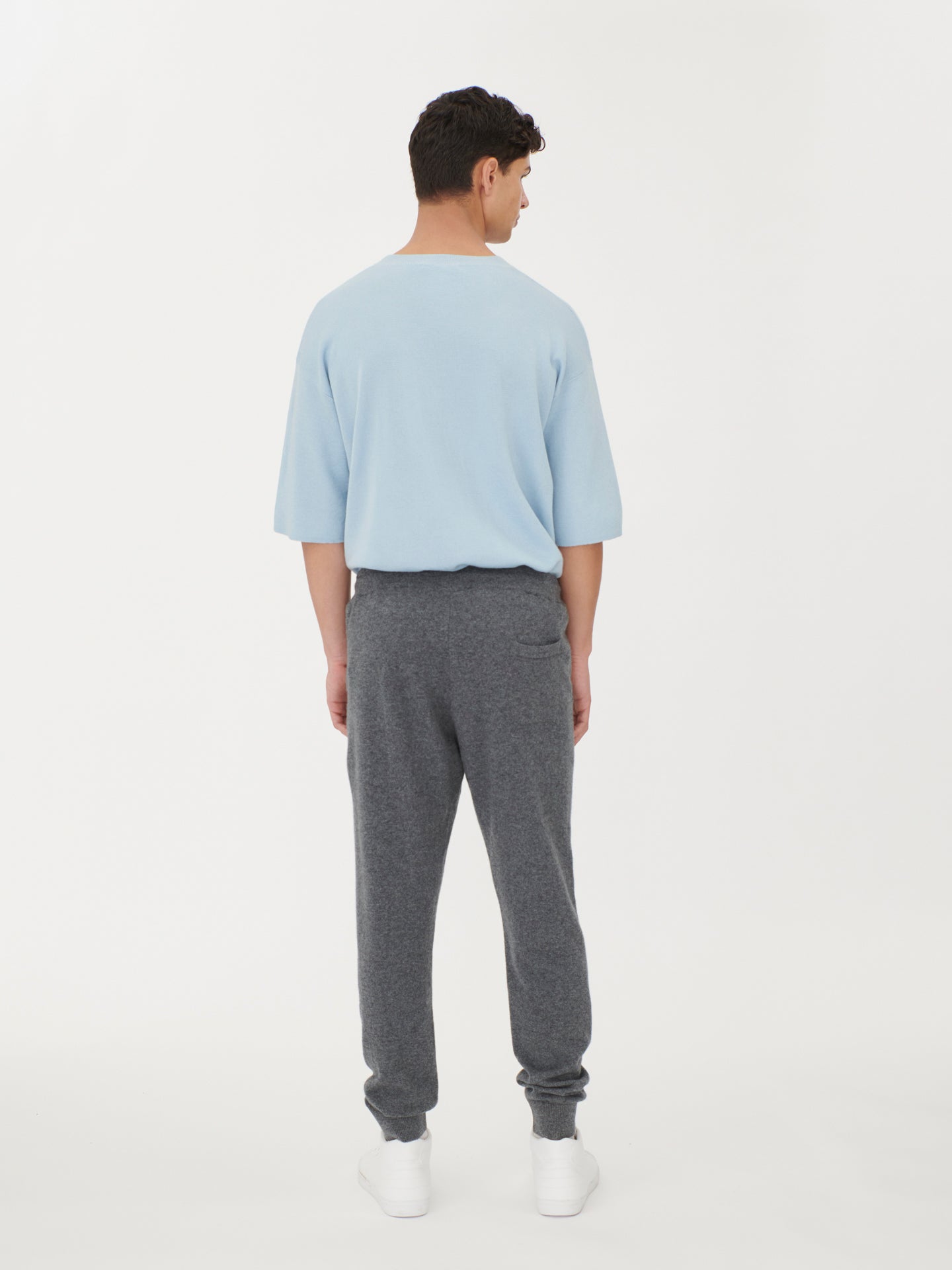 Men's Cashmere Jogger Plum Kitten - Gobi Cashmere