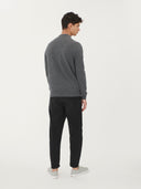 Men's Cashmere Half Zip Polo Dim Gray - Gobi Cashmere #color_plum-kitten