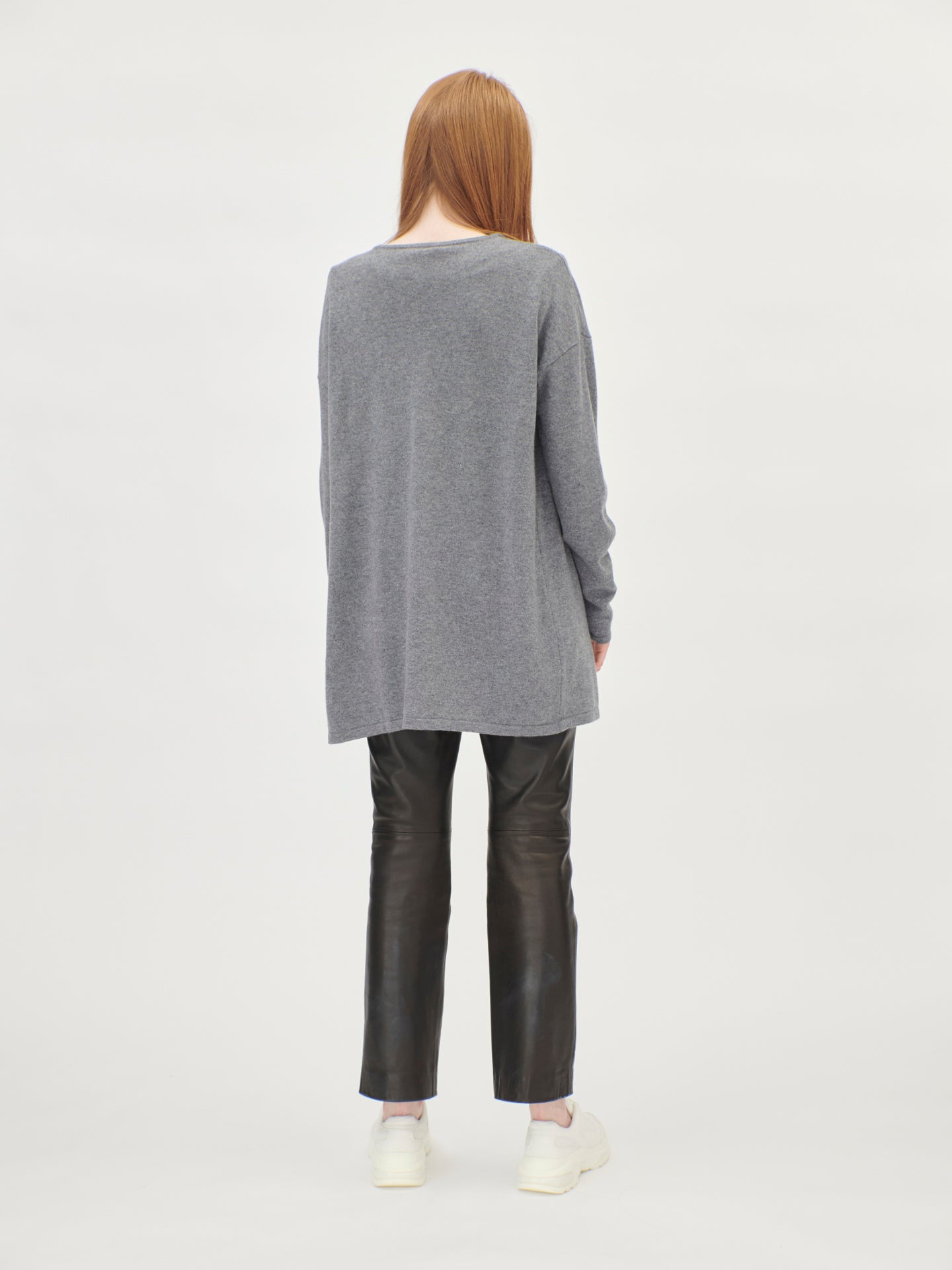 Women's Cashmere Waterfall Collar Cardigan Dim Gray - Gobi Cashmere