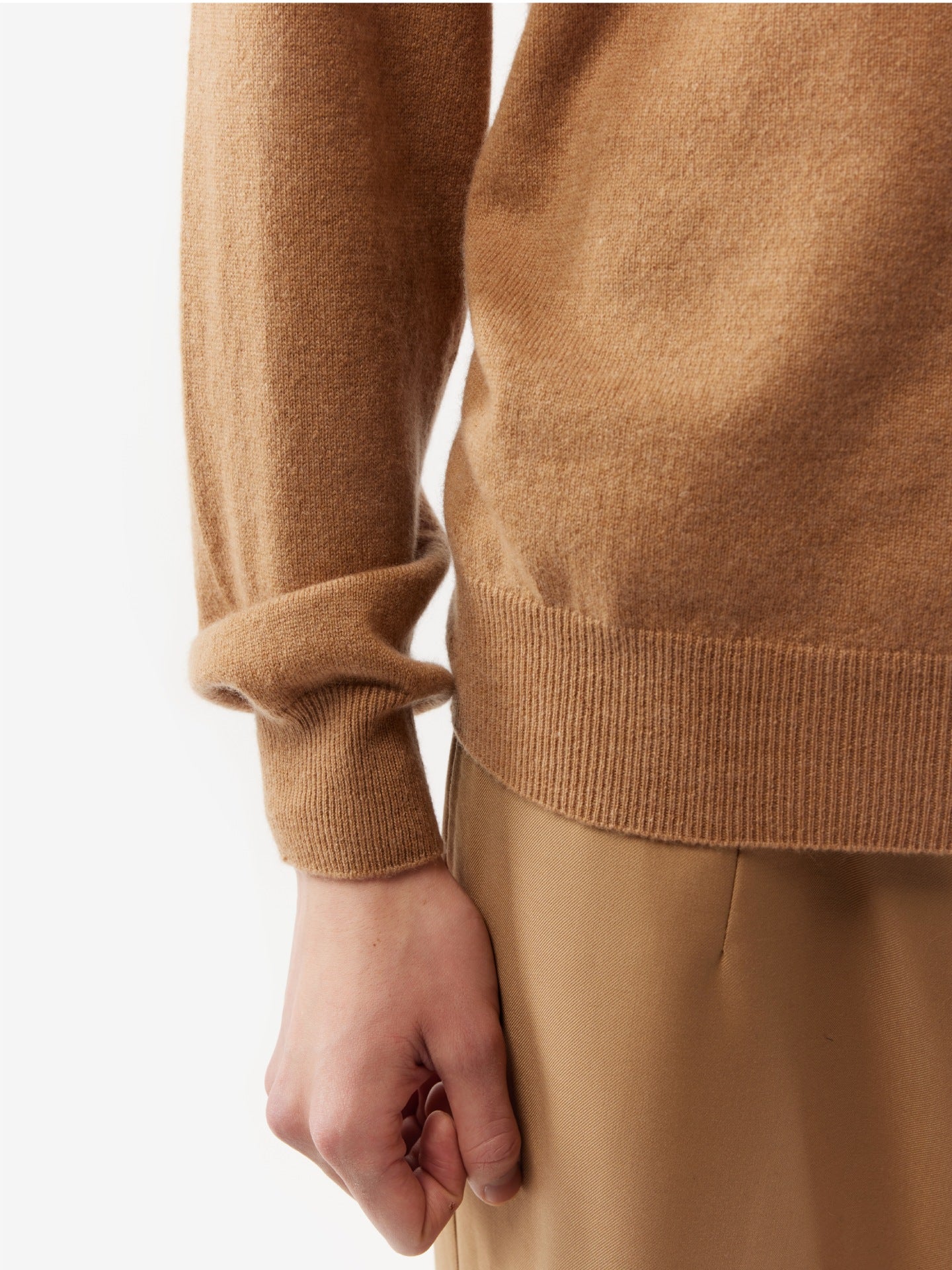 Men's Cashmere Polo Sweater Sheepskin - Gobi Cashmere