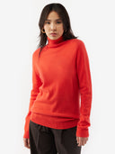 Women's Cashmere Classic Turtle Neck Sweater Fiesta - Gobi Cashmere #color_fiesta