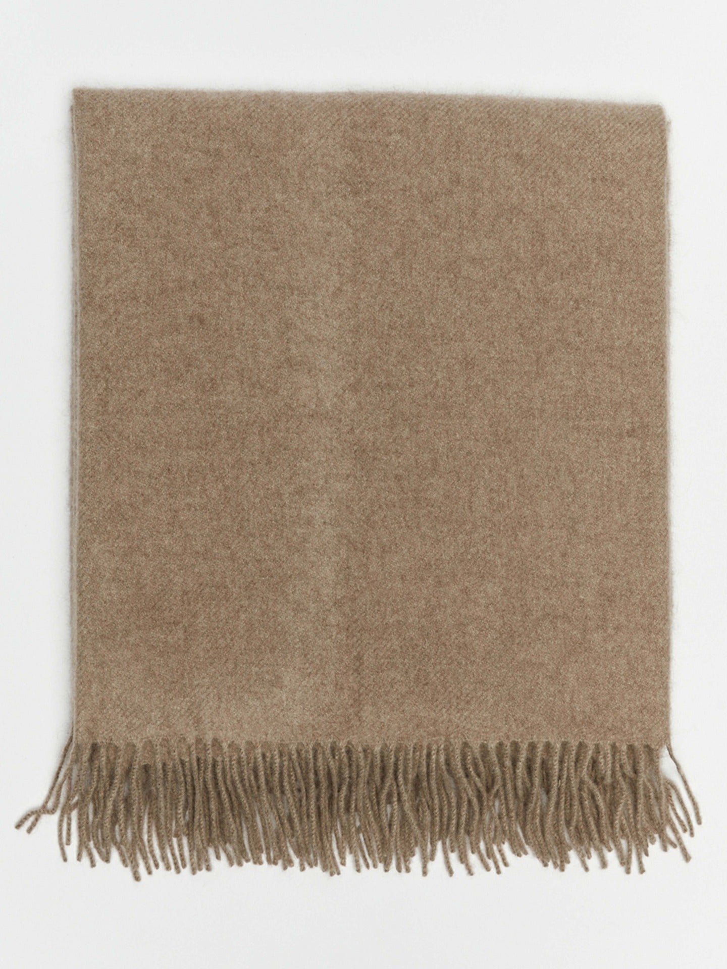 Cashmere Blanket With Fringe Taupe - Gobi Cashmere