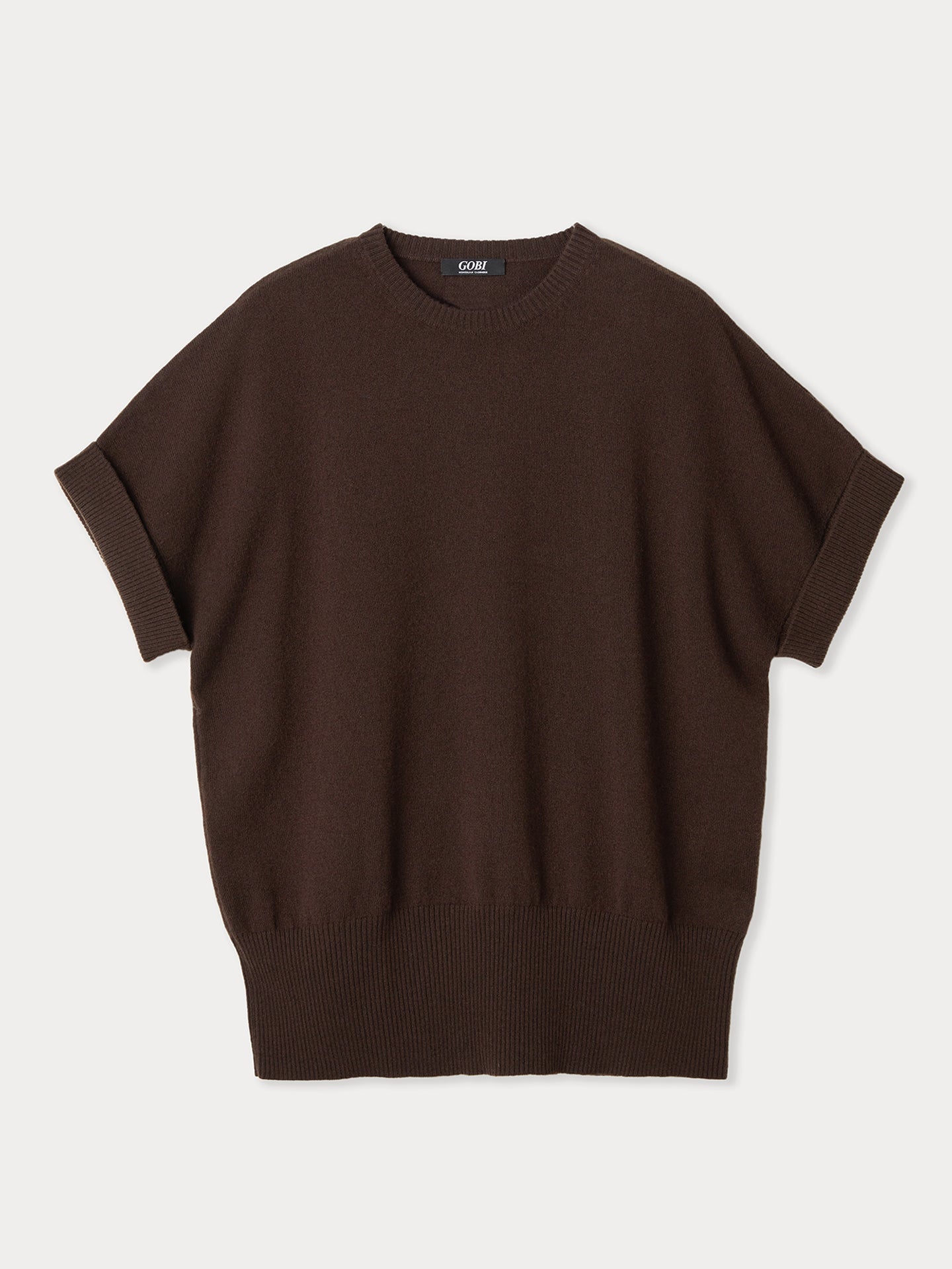 Women's Cashmere Oversized Roll Sleeve Shirt Turkish Coffee - Gobi Cashmere