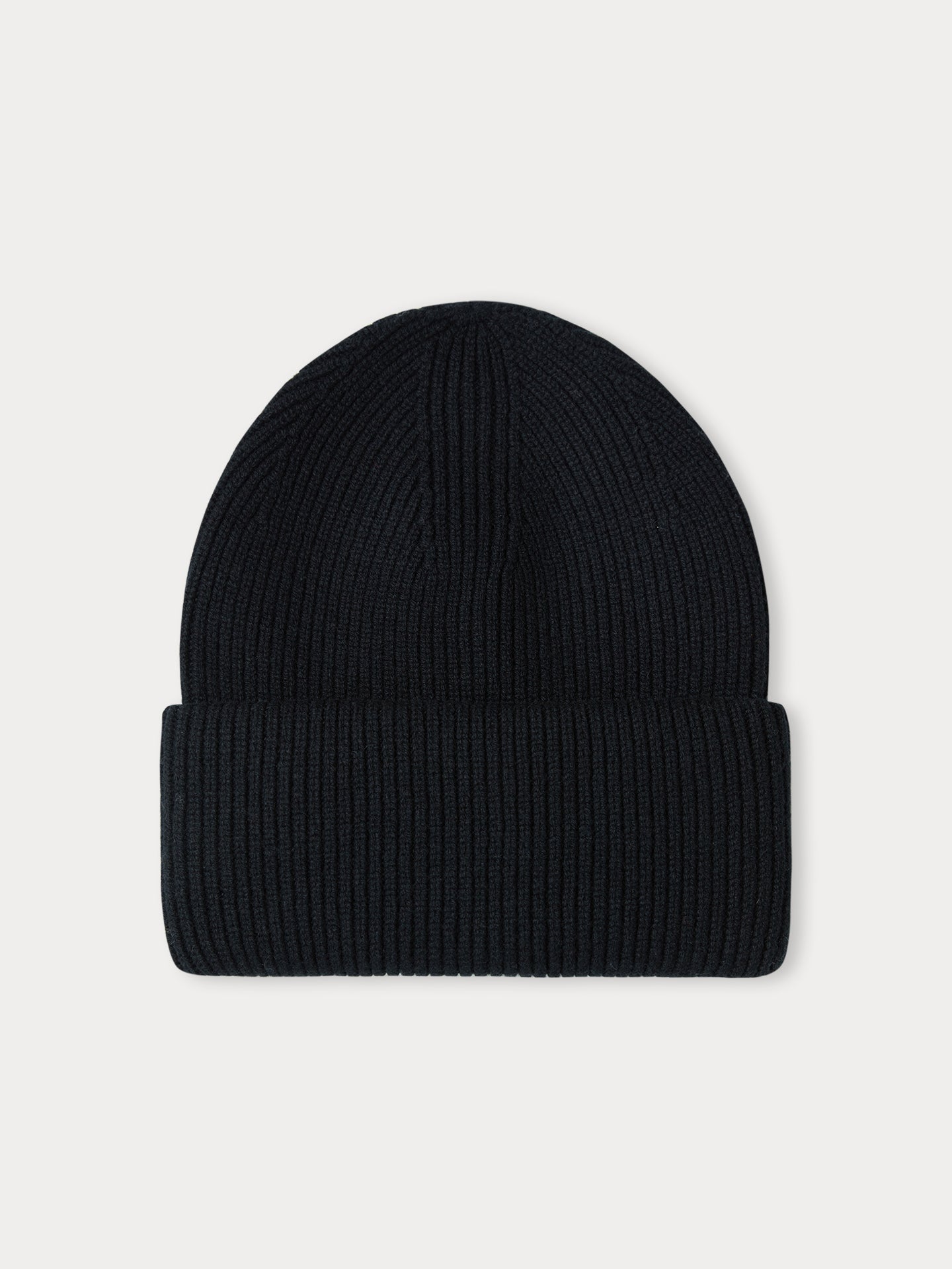 Unisex Cashmere Ribbed Chunky Beanie Black - Gobi Cashmere