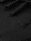 close up of a black lightweight scarf