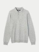 Men’s Polo-Neck Cashmere Sweater Vapor Blue | GOBI US #color_vapor-blue