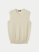 Men's Cashmere Vest Marshmallow - Gobi Cashmere #color_marshmallow