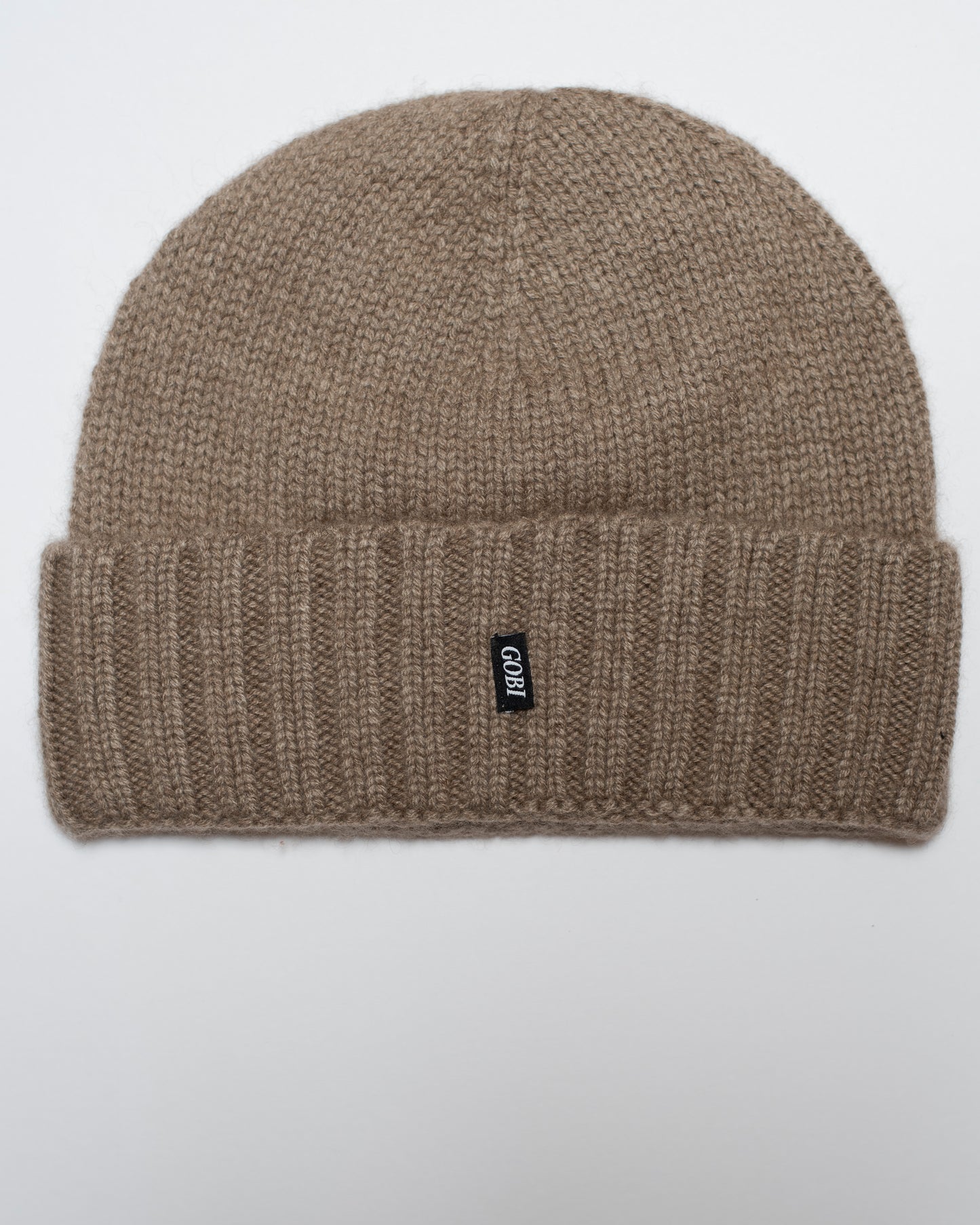 Unisex Cashmere Basic Beanie Taupe - Gobi Cashmere