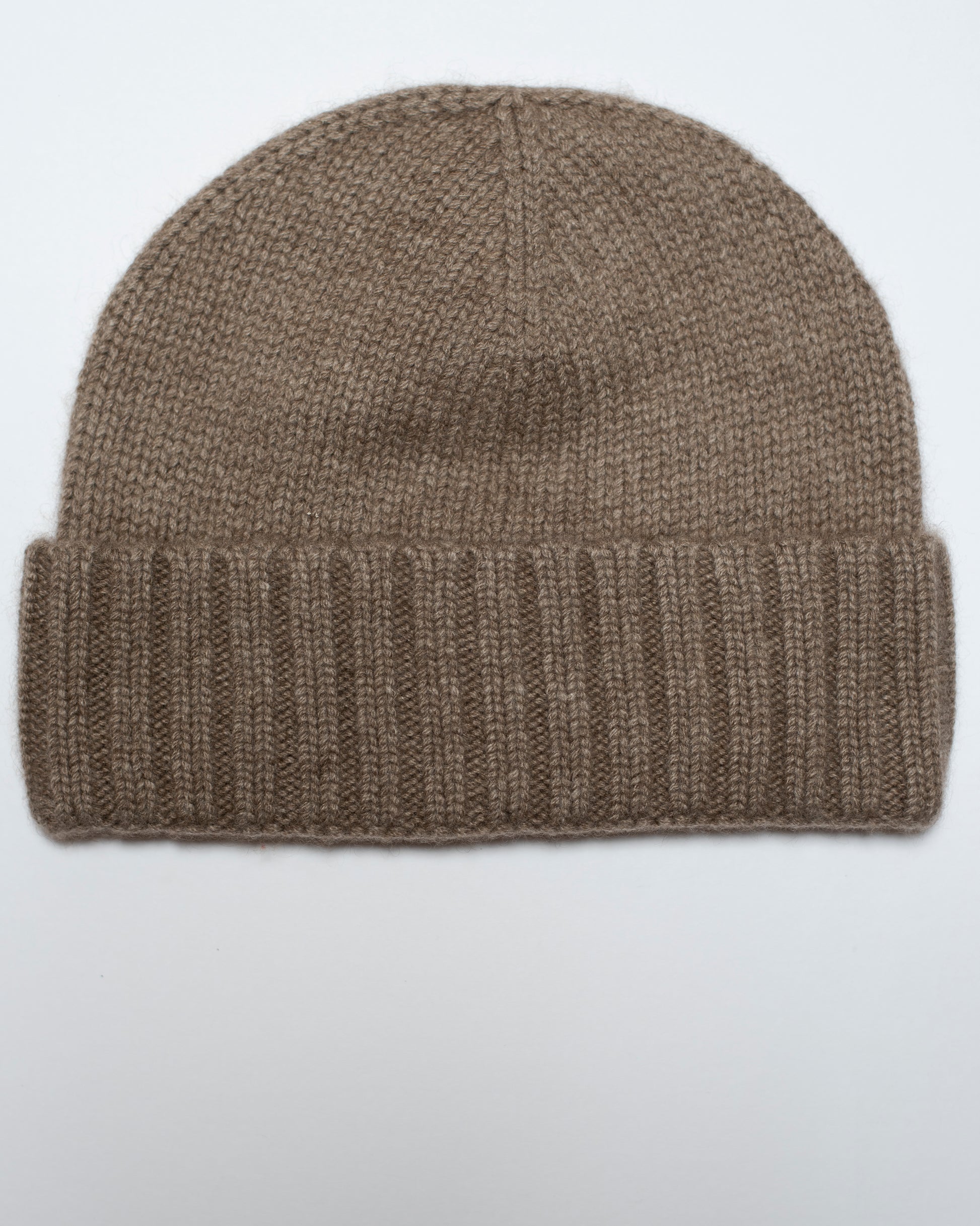 Unisex Cashmere Basic Beanie Taupe - Gobi Cashmere