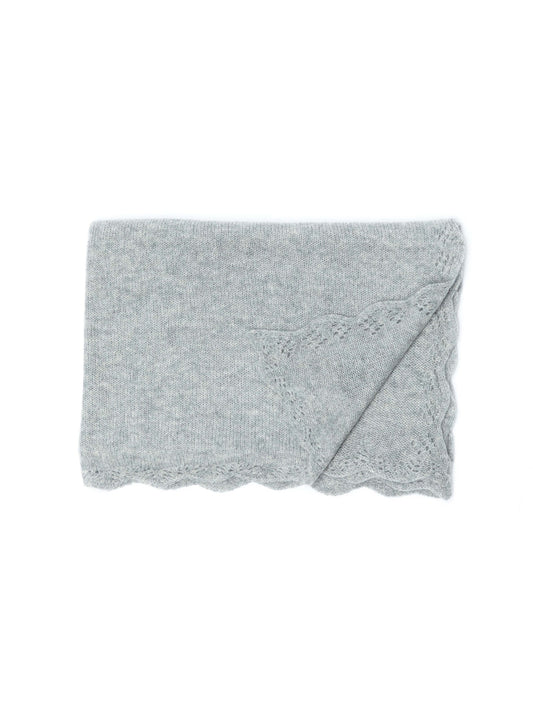 Cashmere Ajour Baby Blanket Vapor Blue - Gobi Cashmere