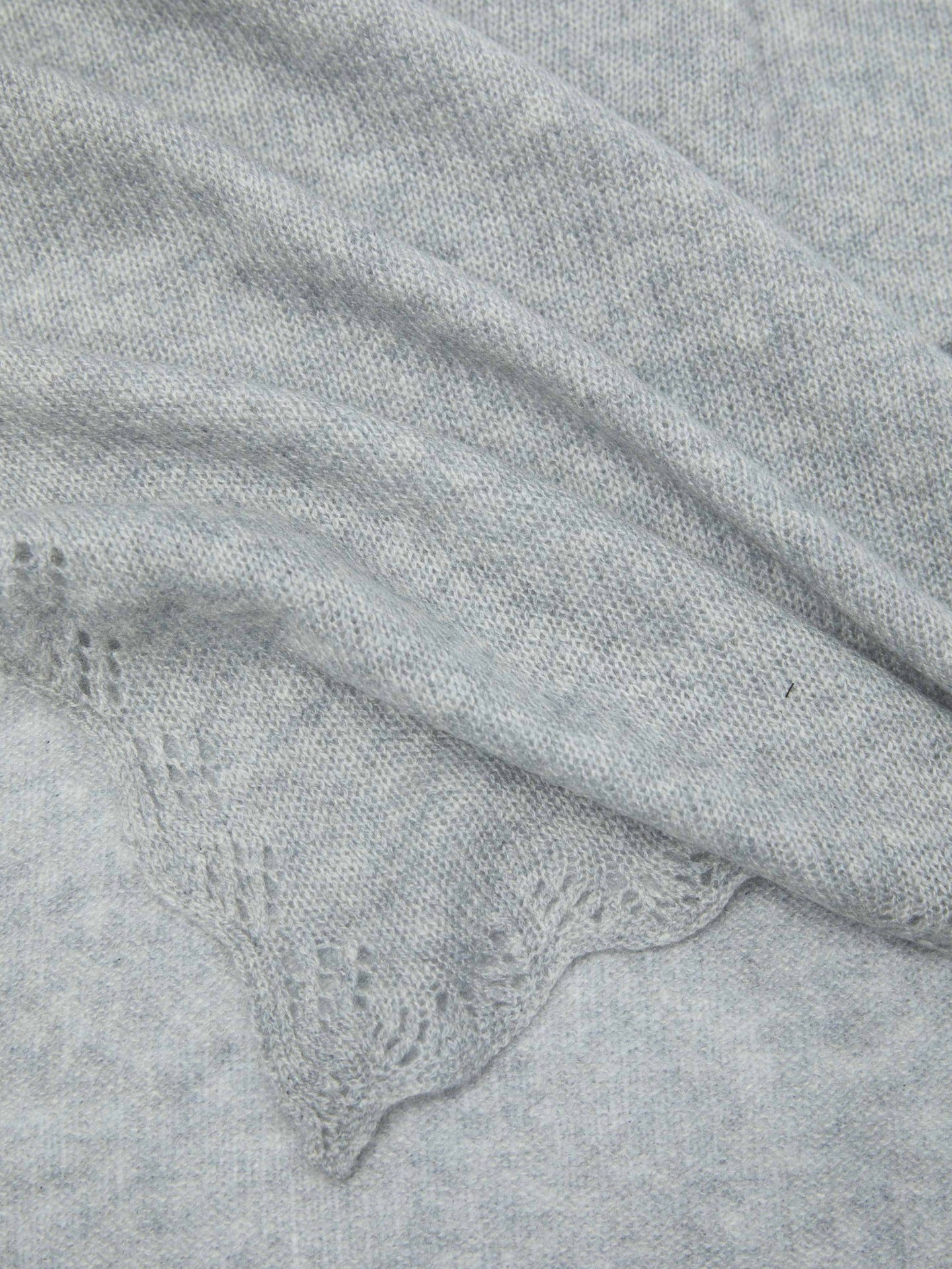 Cashmere Ajour Baby Blanket Vapor Blue - Gobi Cashmere