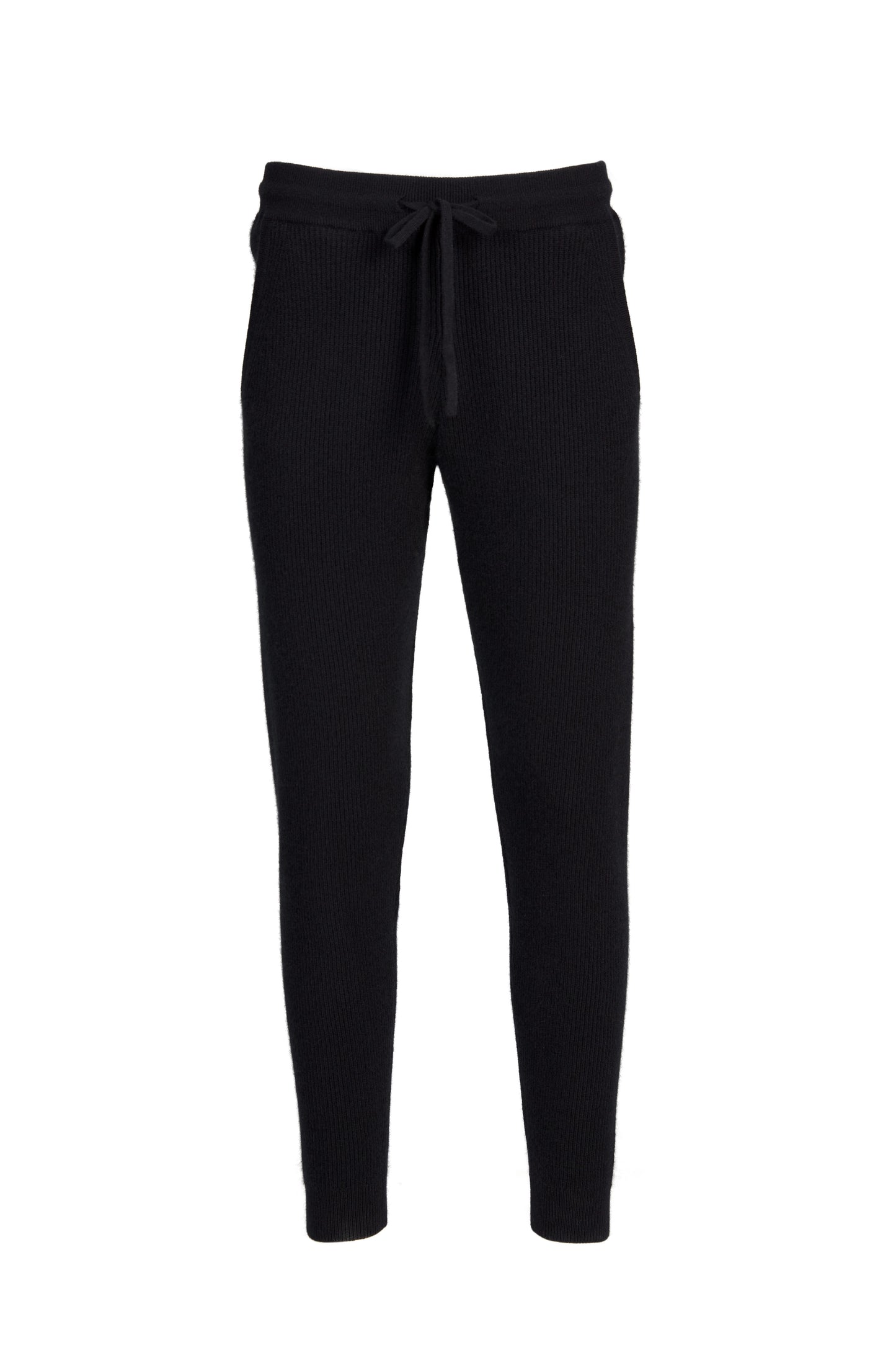 Women's Cashmere Joggers Black - Gobi Cashmere