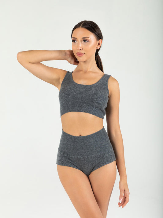 Women's Cashmere Knickers Gray - Gobi Cashmere