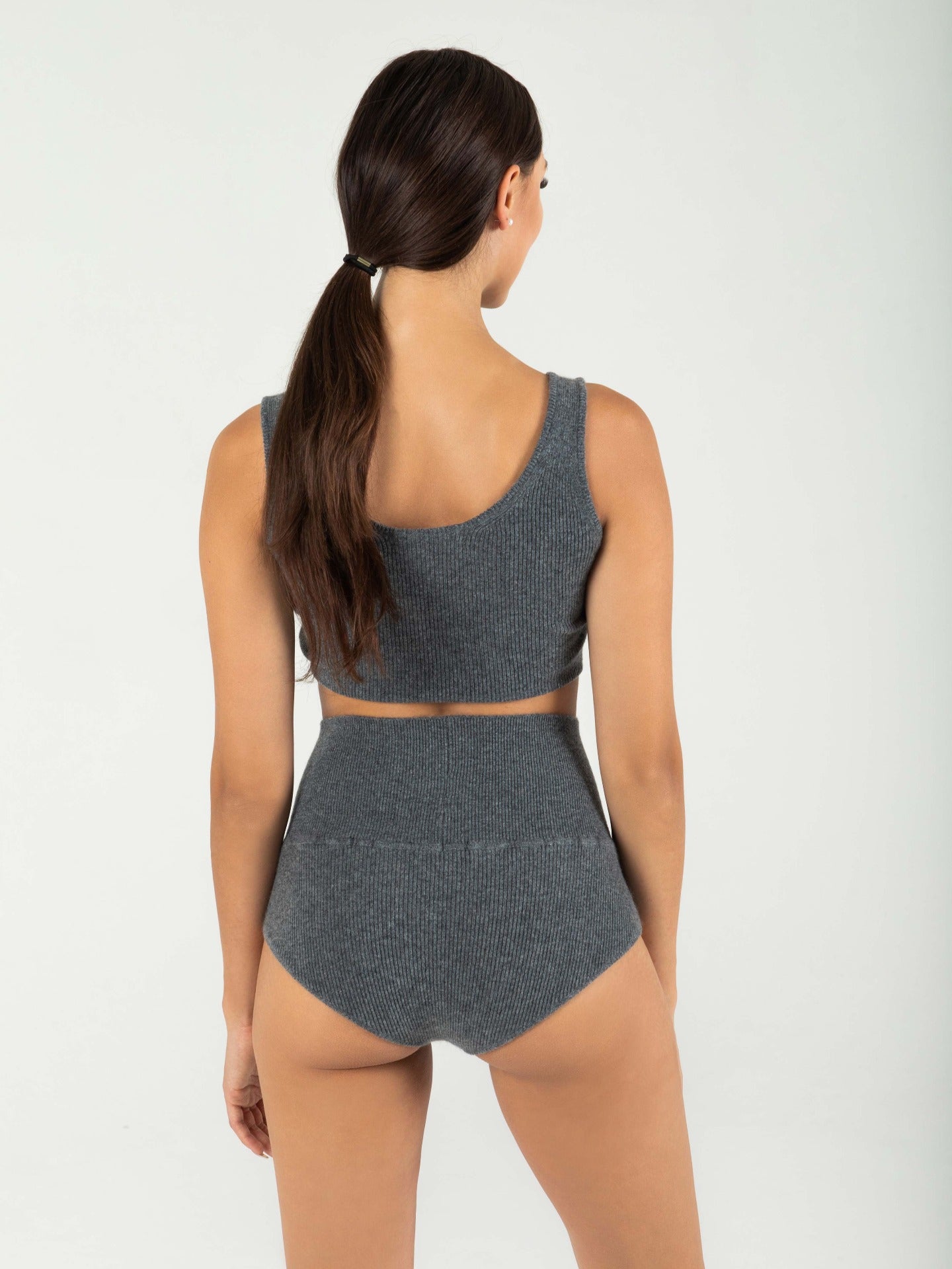 Women's Cashmere Knickers Gray - Gobi Cashmere
