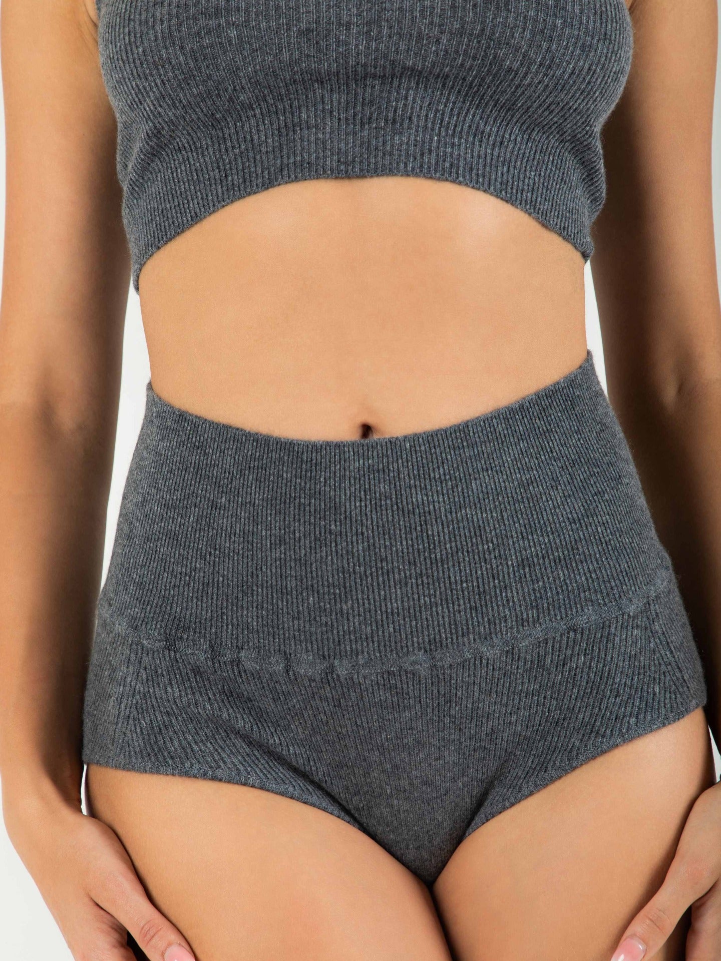 Women's Cashmere Knickers Gray - Gobi Cashmere