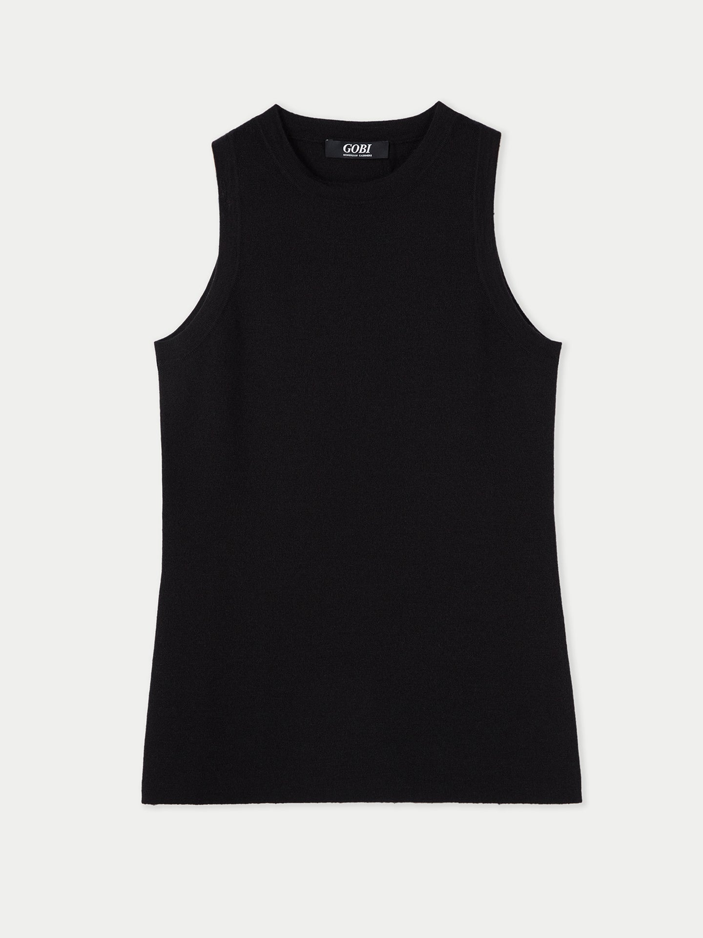 Women's Silk Cashmere Tank Top Black - Gobi Cashmere