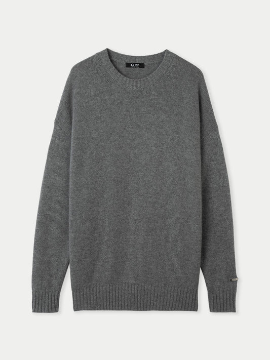 Women's Relaxed-Fit Cashmere Sweater Dim Gray - Gobi Cashmere