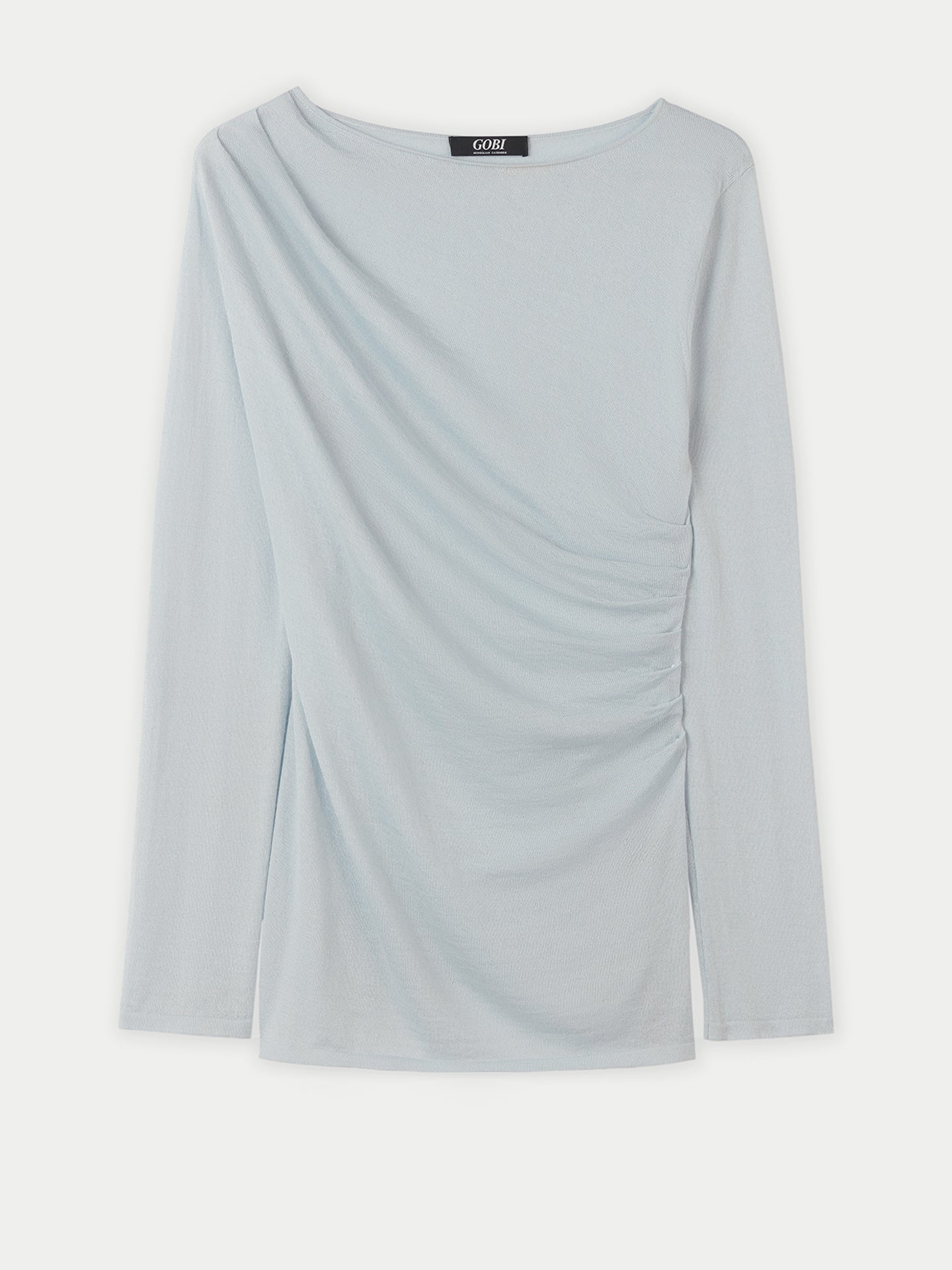 Women's Silk Cashmere C-neck Ice Flow - Gobi Cashmere