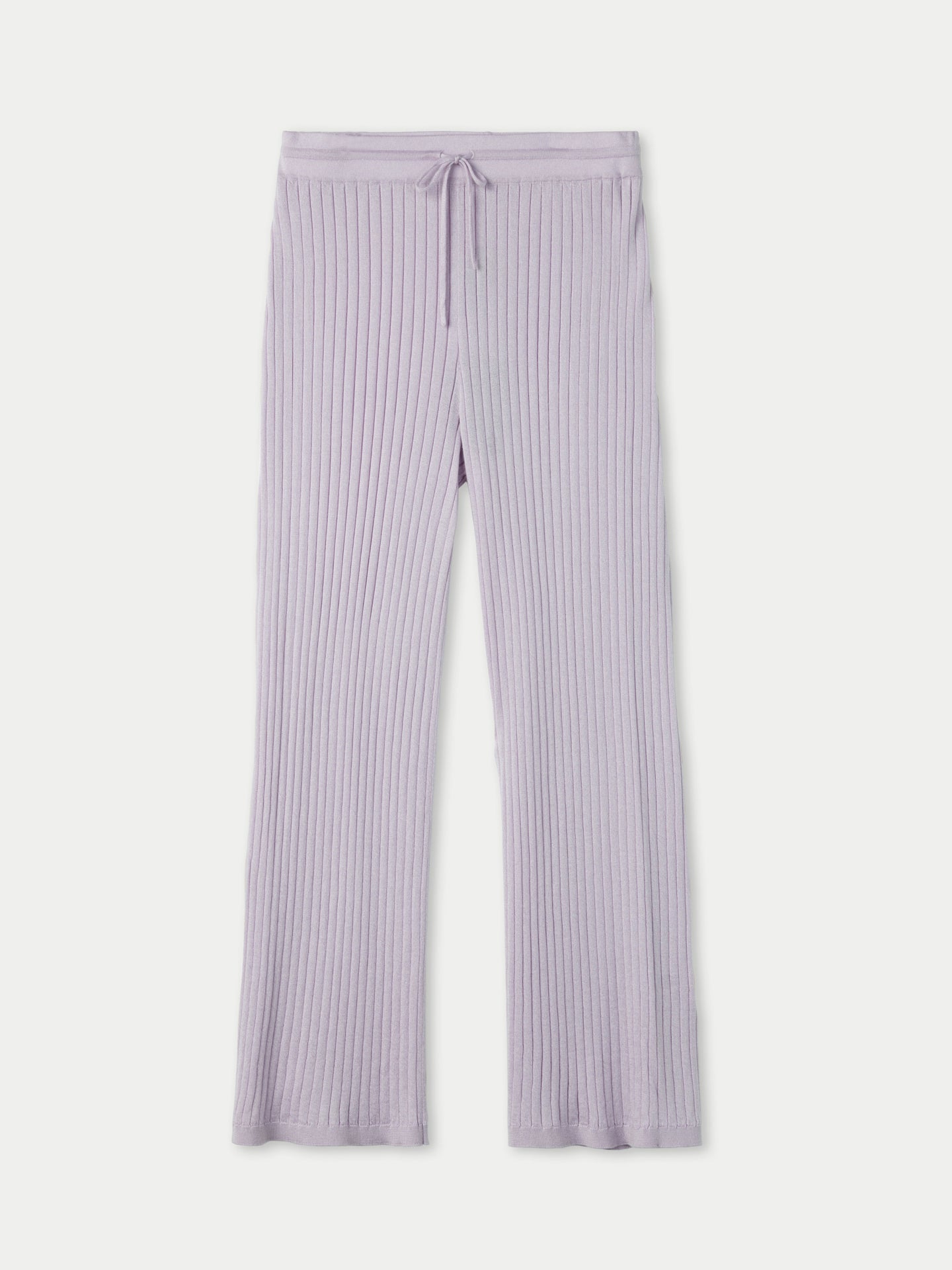 Women's Silk Cashmere Ribbed Pants Orchid Tint - Gobi Cashmere