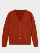 Essential Cashmere V-Neck Cardigan Sugar Almond - Gobi Cashmere #color_sugar-almond