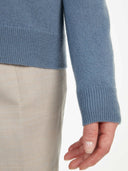 Essential Cashmere V-Neck Sweater Purple Impression - Gobi Cashmere #color_purple-impression