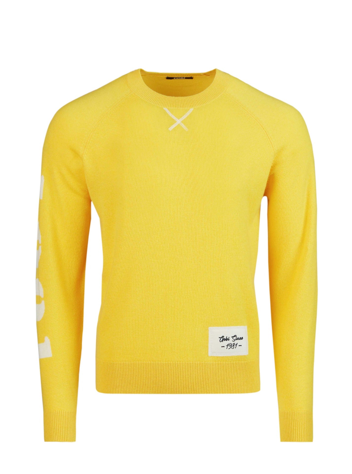 Men's Cashmere 1981 C-neck Yellow - Gobi Cashmere