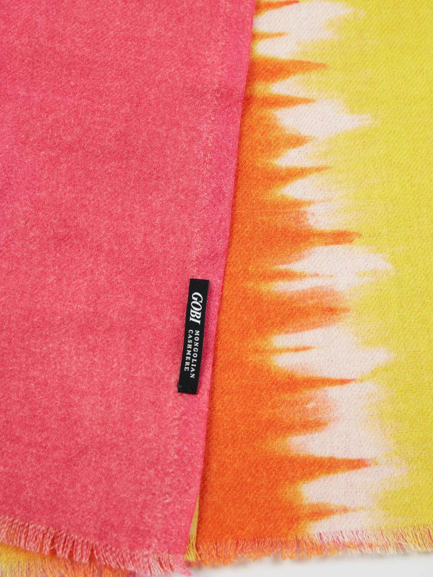 Women's Cashmere Ombre Effect Shawl Red Orange - Gobi Cashmere